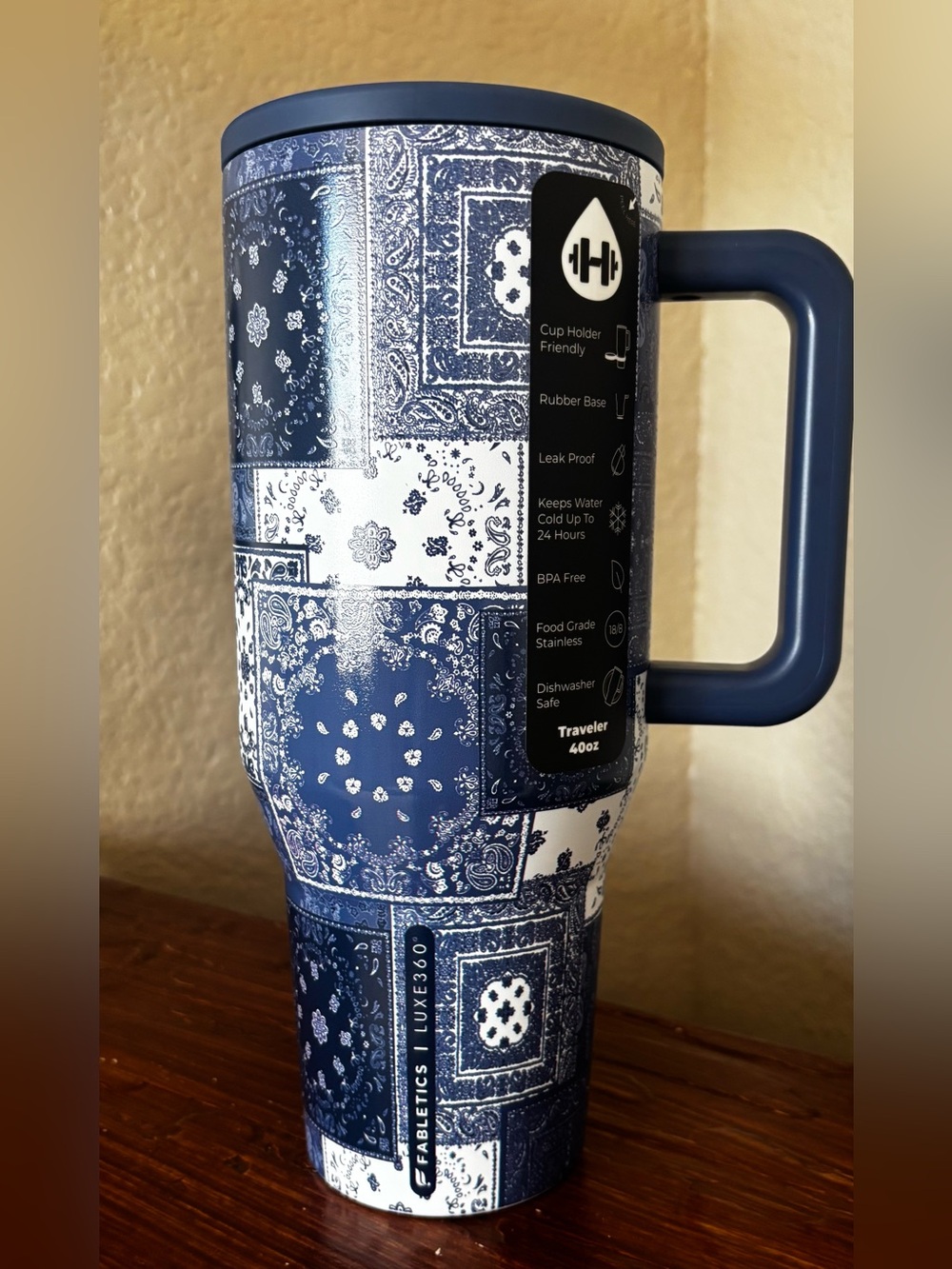 Hydro jug 40 ounce denim patchwork